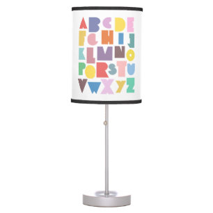 Geometric Retro Alphabet Table Lamp