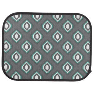 Geometric retro ikat tribal pattern car mat