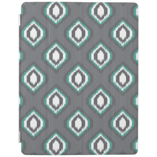 Geometric retro ikat tribal pattern iPad smart cover (Front)