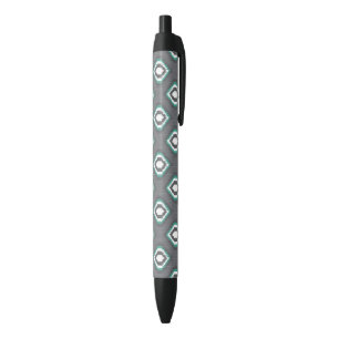 Geometric retro ikat tribal pattern pen