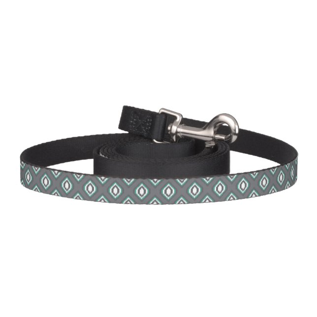 Geometric retro ikat tribal pattern pet leash (Hook)