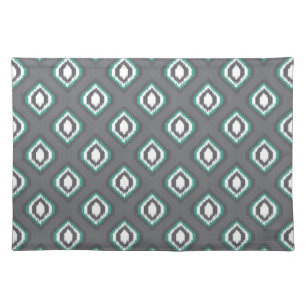 Geometric retro ikat tribal pattern placemat