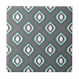 Geometric retro ikat tribal pattern tile