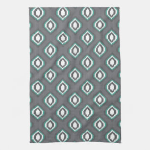 Geometric retro ikat tribal pattern towel