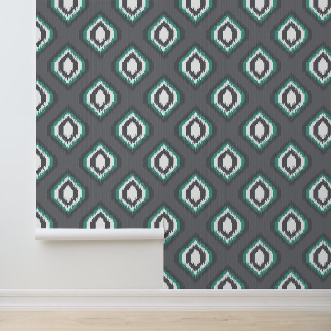 Geometric retro ikat tribal pattern wallpaper  (Application)