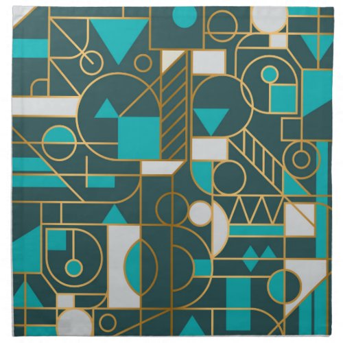 Geometric Retro Minimalist Artwork Poster Cloth Napkin