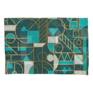 Geometric Retro: Minimalist Artwork Poster. Pillow Case