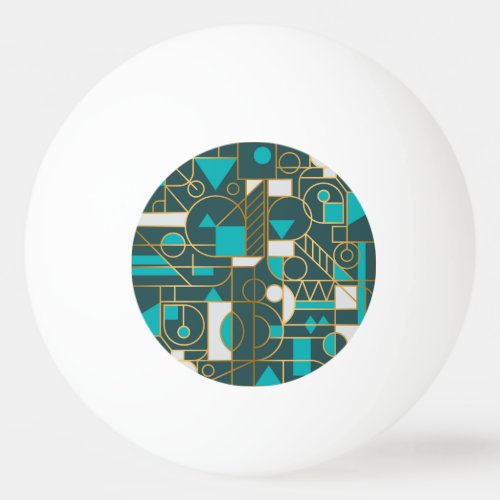 Geometric Retro Minimalist Artwork Poster Ping Pong Ball
