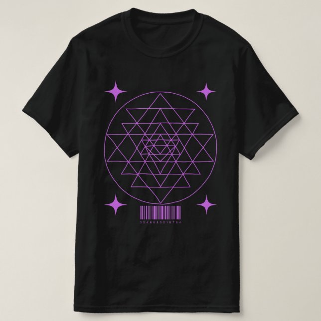 Geometric Retro sacred design T-Shirt (Design Front)