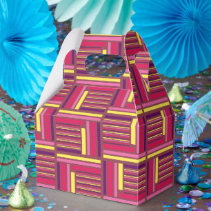 Geometric Retro Style Favor Boxes