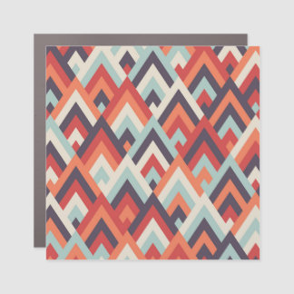 Geometric Rhombus: Vintage Colorful Pattern. Car Magnet