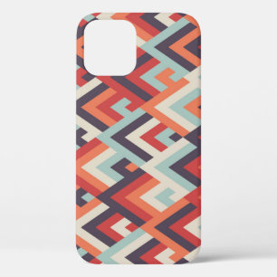 Geometric Rhombus: Vintage Colorful Pattern. iPhone 12 Case