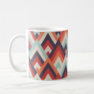 Geometric Rhombus: Vintage Colorful Pattern. Coffee Mug