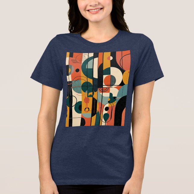 Geometric Rhythm Tri-Blend Shirt (Front)