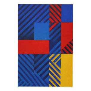 Geometric Rhythm Wood Wall Art