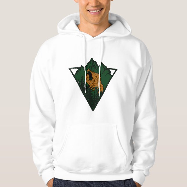 Geometric Roaring Bear Mountain Sweatshirt (Front)
