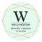 Geometric Rose Gold Monogram Wedding Sticker