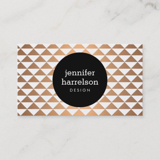 Customizable Copper Prism Modern Business Card