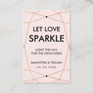 Geometric Rose Gold Sparkle Tag   Custom Color