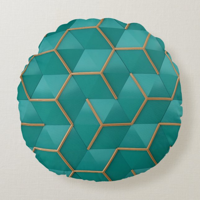 geometric round pillow (Front)
