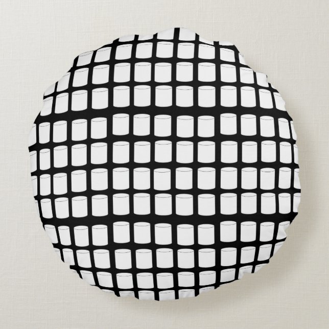 Geometric  round pillow (Back)