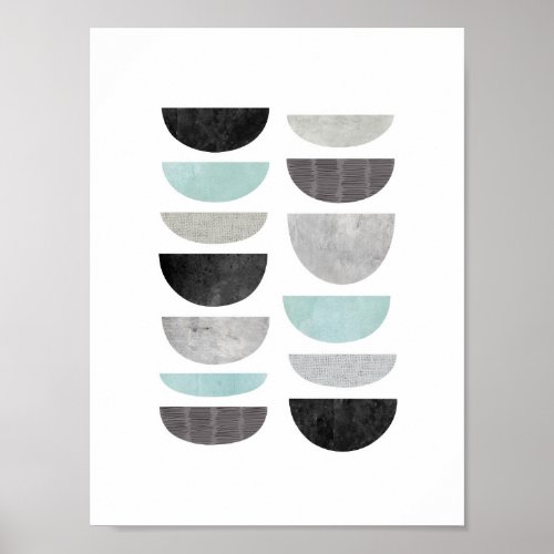 Geometric Scandinavian abstract modern art print