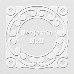 Geometric Scroll Square Embosser