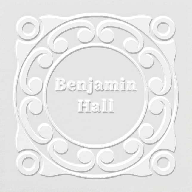 Geometric Scroll Square Embosser (Design)