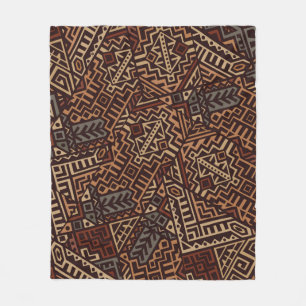 Geometric seamless pattern created in trendy ethni fleece blanket
