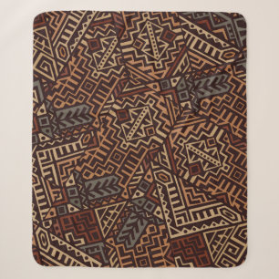 Geometric seamless pattern created in trendy ethni sherpa blanket