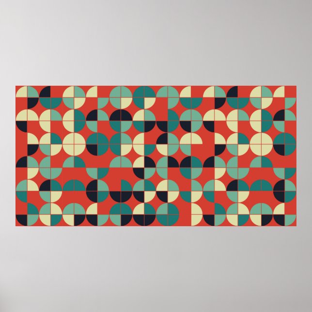 geometric seamless pattern design poster (Front)