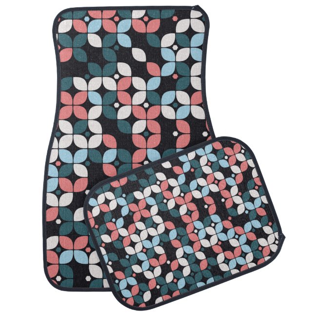 geometric seamless pattern designgeometric,texture car floor mat (Set)