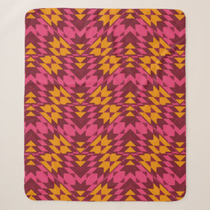 Geometric seamless pattern sherpa blanket