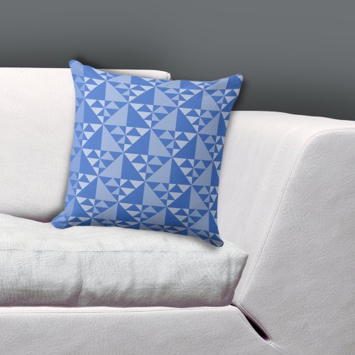 Geometric Seamless Triangle Pattern Throw Pillow