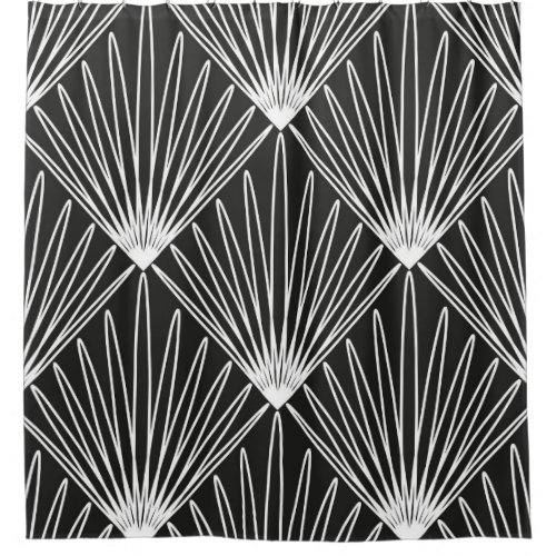 Geometric Seamless Vintage Art Pattern Shower Curtain