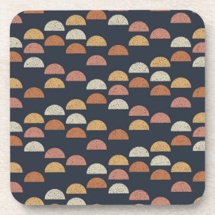 Geometric Semi Circle Pattern Beverage Coaster