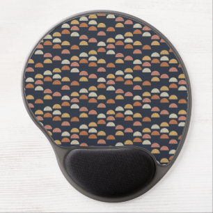Geometric Semi Circle Pattern Gel Mouse Pad