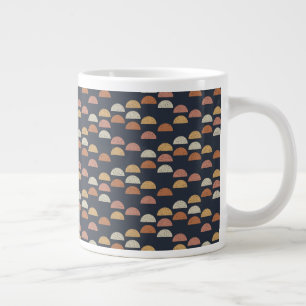Geometric Semi Circle Pattern Giant Coffee Mug