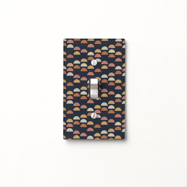 Geometric Semi Circle Pattern Light Switch Cover (In Situ)