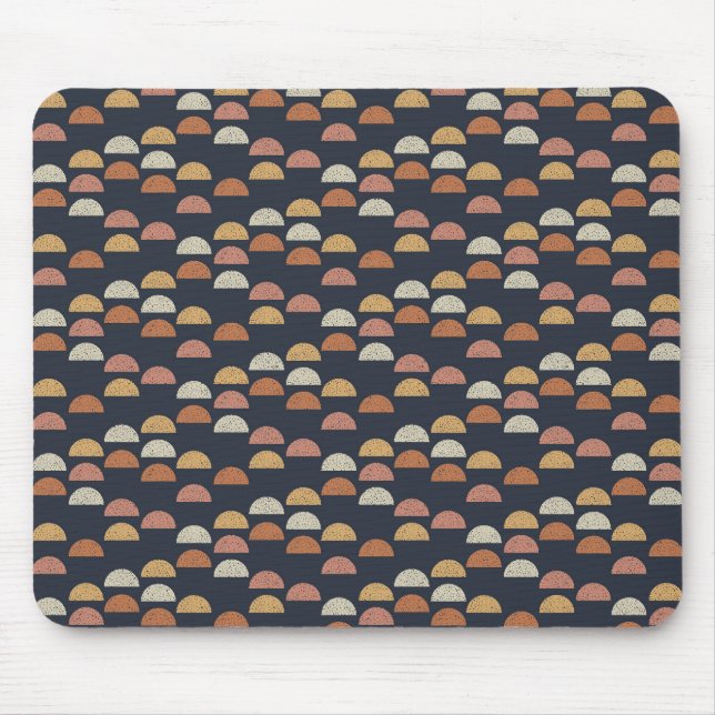 Geometric Semi Circle Pattern Mouse Pad (Front)