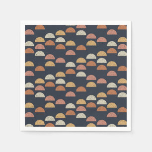 Geometric Semi Circle Pattern Napkins