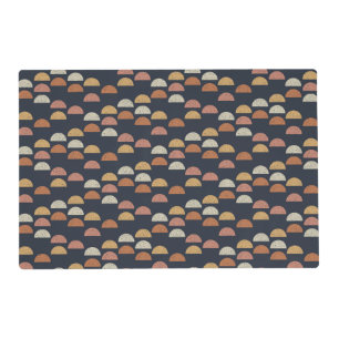 Geometric Semi Circle Pattern Placemat