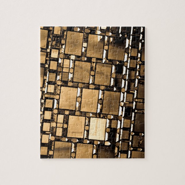 Geometric Sepia Mirrors Jigsaw Puzzle (Vertical)