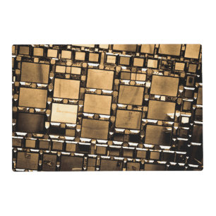 Geometric Sepia Mirrors Placemat