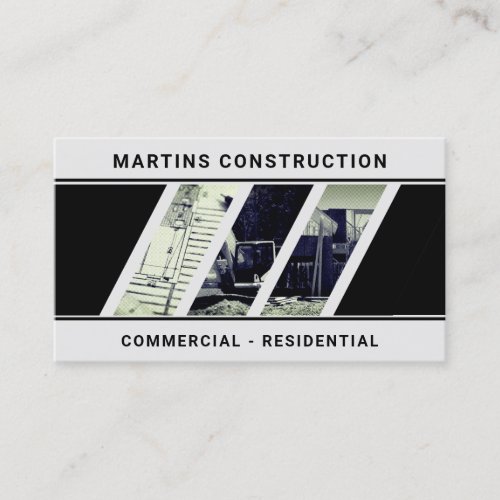 Geometric shape construction site  business card