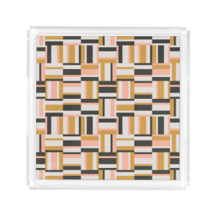 Geometric Shape Pattern Acrylic Tray
