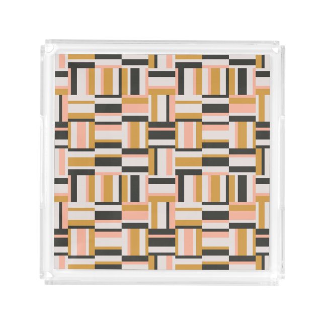 Geometric Shape Pattern Acrylic Tray (Front)