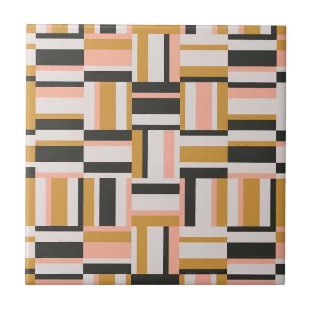 Geometric Shape Pattern Ceramic Tile (Front)