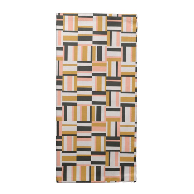 Geometric Shape Pattern Cloth Napkin (Half Fold)