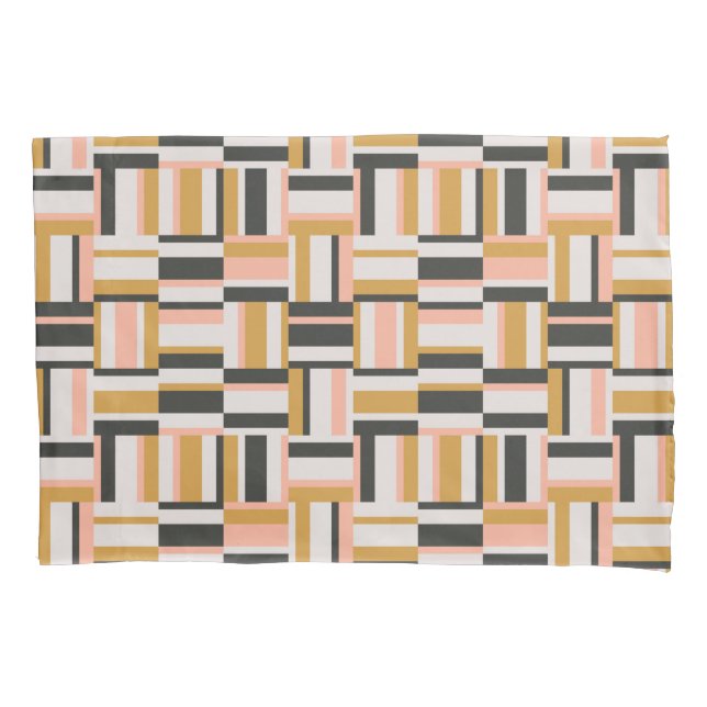 Geometric Shape Pattern Pillow Case (Front-Left)